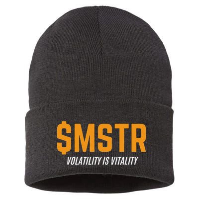 $Mstr Volatility Is Vitality Microstrategy Bitcoin Sustainable Knit Beanie