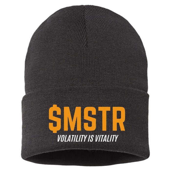 $Mstr Volatility Is Vitality Microstrategy Bitcoin Sustainable Knit Beanie