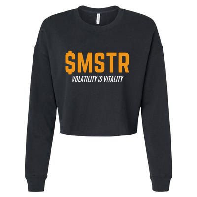 $Mstr Volatility Is Vitality Microstrategy Bitcoin Cropped Pullover Crew