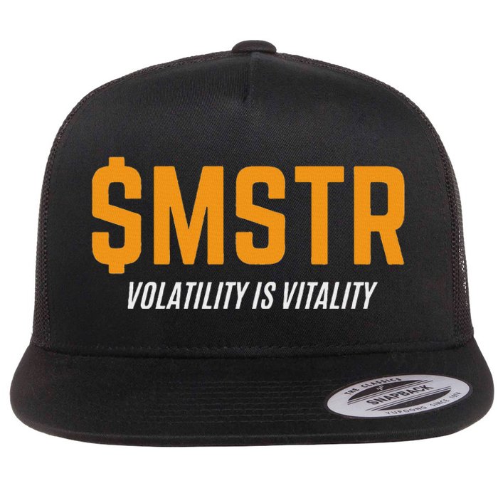 $Mstr Volatility Is Vitality Microstrategy Bitcoin Flat Bill Trucker Hat