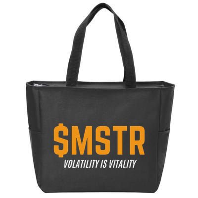 $Mstr Volatility Is Vitality Microstrategy Bitcoin Zip Tote Bag