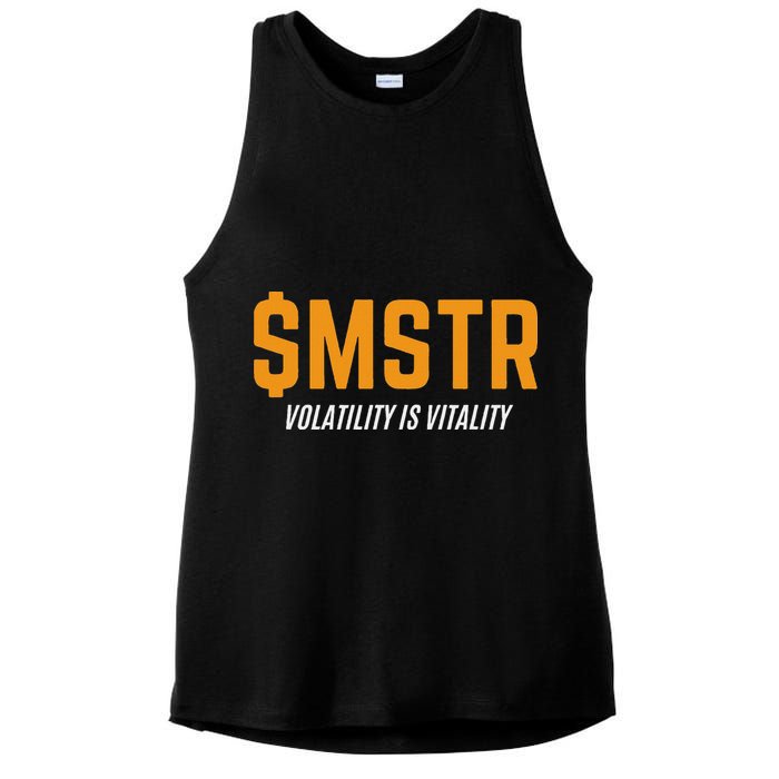 $Mstr Volatility Is Vitality Microstrategy Bitcoin Ladies PosiCharge Tri-Blend Wicking Tank