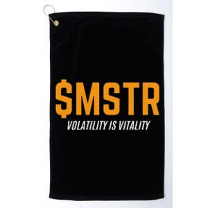 $Mstr Volatility Is Vitality Microstrategy Bitcoin Platinum Collection Golf Towel