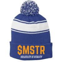 $Mstr Volatility Is Vitality Microstrategy Bitcoin Stripe Pom Pom Beanie