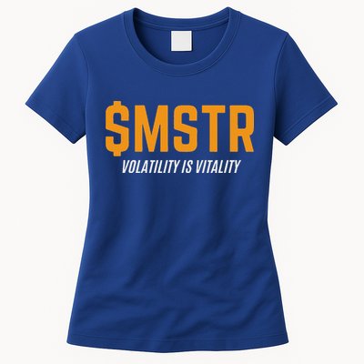 $Mstr Volatility Is Vitality Microstrategy Bitcoin Womens T-Shirt