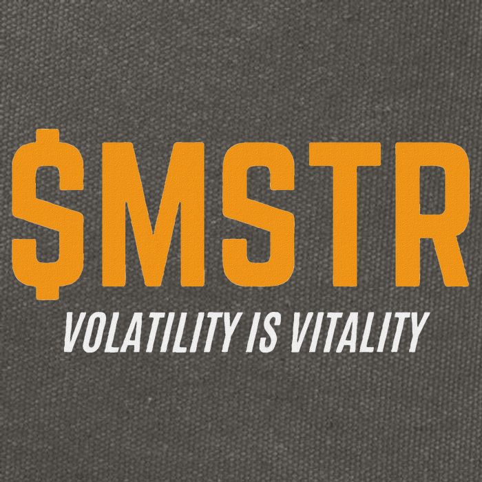 $Mstr Volatility Is Vitality Microstrategy Bitcoin Cotton Canvas Backpack