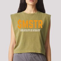 $Mstr Volatility Is Vitality Microstrategy Bitcoin Garment-Dyed Women's Muscle Tee