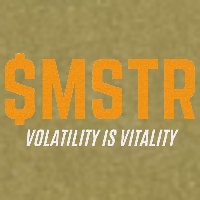 $Mstr Volatility Is Vitality Microstrategy Bitcoin Garment-Dyed Women's Muscle Tee