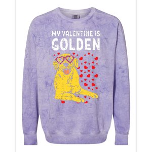 My Valentine Is Golden Colorblast Crewneck Sweatshirt