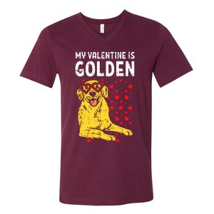 My Valentine Is Golden V-Neck T-Shirt