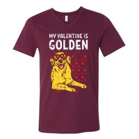 My Valentine Is Golden V-Neck T-Shirt