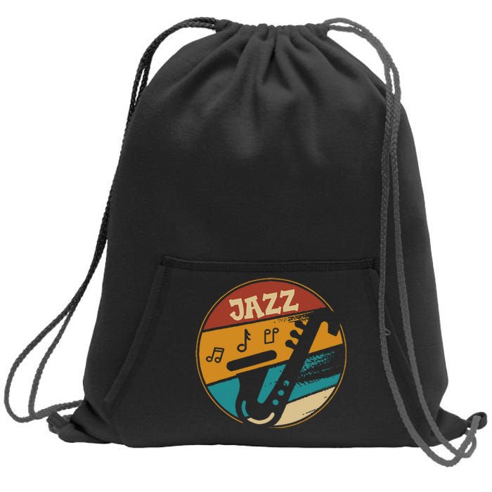 Music Vintage Jazz Jazz Musician Outfit Jazz Lover Gift Sweatshirt Cinch Pack Bag