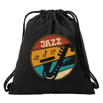 Music Vintage Jazz Jazz Musician Outfit Jazz Lover Gift Drawstring Bag