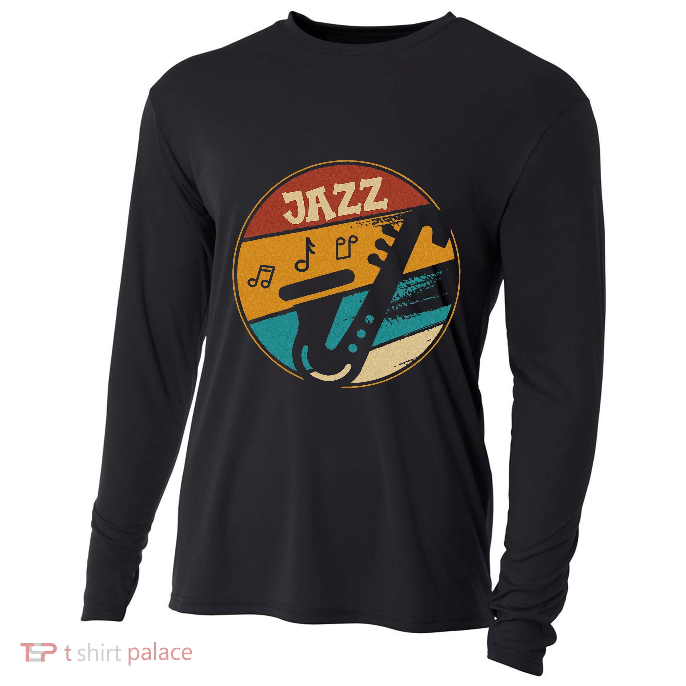 Music Vintage Jazz Jazz Musician Outfit Jazz Lover Gift Cooling Performance Long Sleeve Crew