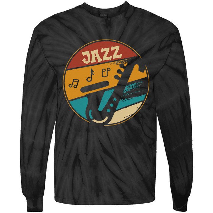 Music Vintage Jazz Jazz Musician Outfit Jazz Lover Gift Tie-Dye Long Sleeve Shirt