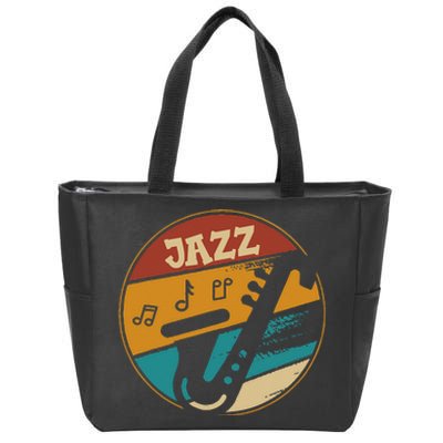 Music Vintage Jazz Jazz Musician Outfit Jazz Lover Gift Zip Tote Bag