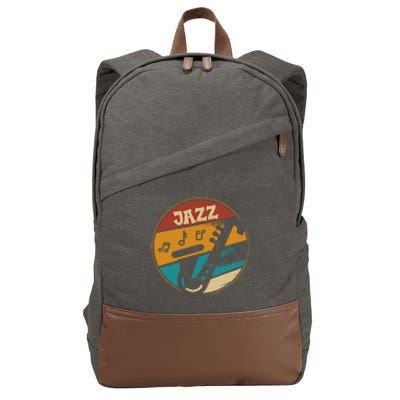 Music Vintage Jazz Jazz Musician Outfit Jazz Lover Gift Cotton Canvas Backpack