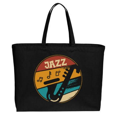 Music Vintage Jazz Jazz Musician Outfit Jazz Lover Gift Cotton Canvas Jumbo Tote