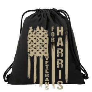 Military Vets Kamala Harris Veterans For Harris 2024 Gift Drawstring Bag