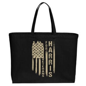 Military Vets Kamala Harris Veterans For Harris 2024 Gift Cotton Canvas Jumbo Tote