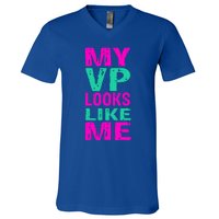 My Vp Looks Like Me A Retro Vintage Madam Vice President Gift V-Neck T-Shirt