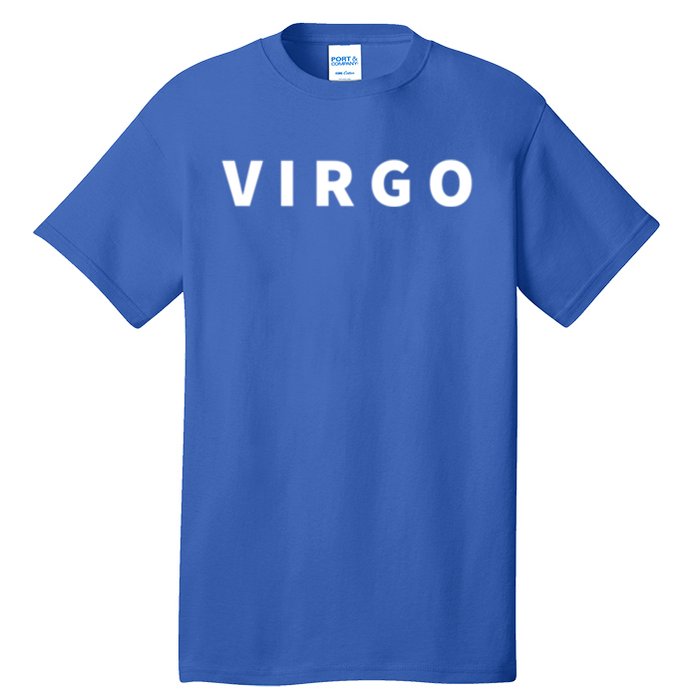 Minimal Virgo Lettering Astrology Zodiac Sign Gift Tall T-Shirt