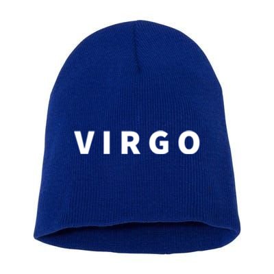 Minimal Virgo Lettering Astrology Zodiac Sign Gift Short Acrylic Beanie