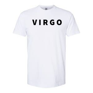 Minimal Virgo Lettering Astrology Zodiac Sign Gift Softstyle CVC T-Shirt