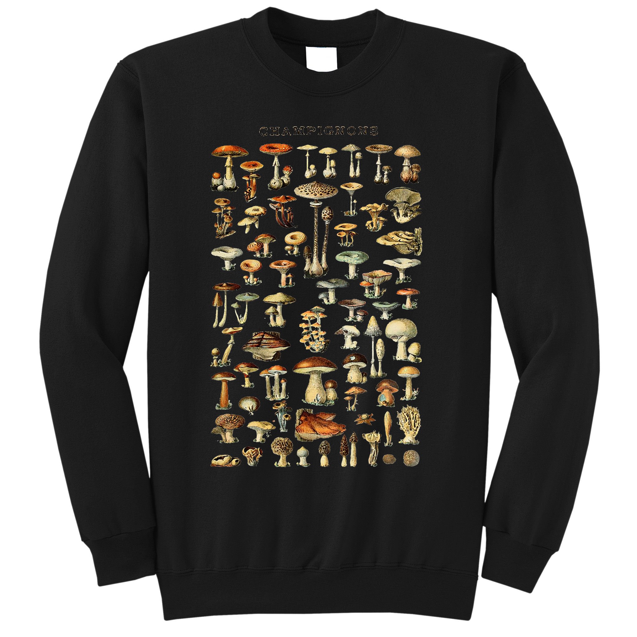 Mushroom  Vintage Mushroom Illustration Morel Hunter Sweatshirt