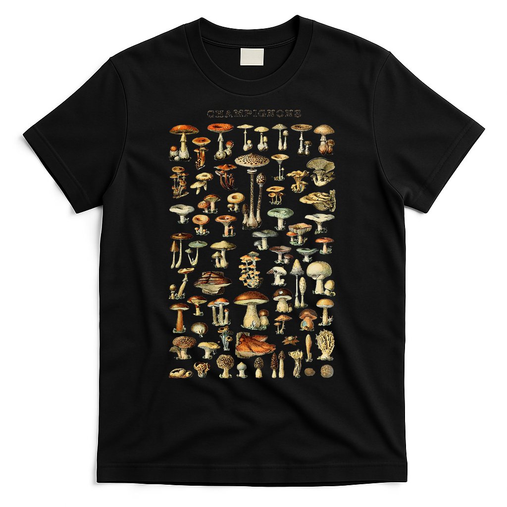 Mushroom  Vintage Mushroom Illustration Morel Hunter T-Shirt