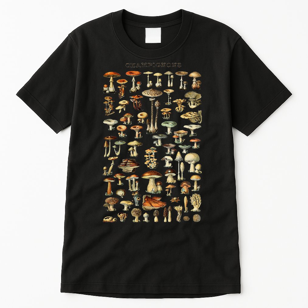 Mushroom  Vintage Mushroom Illustration Morel Hunter Tall T-Shirt