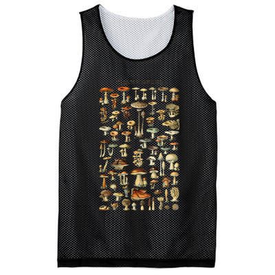 Mushroom  Vintage Mushroom Illustration Morel Hunter Mesh Reversible Basketball Jersey Tank