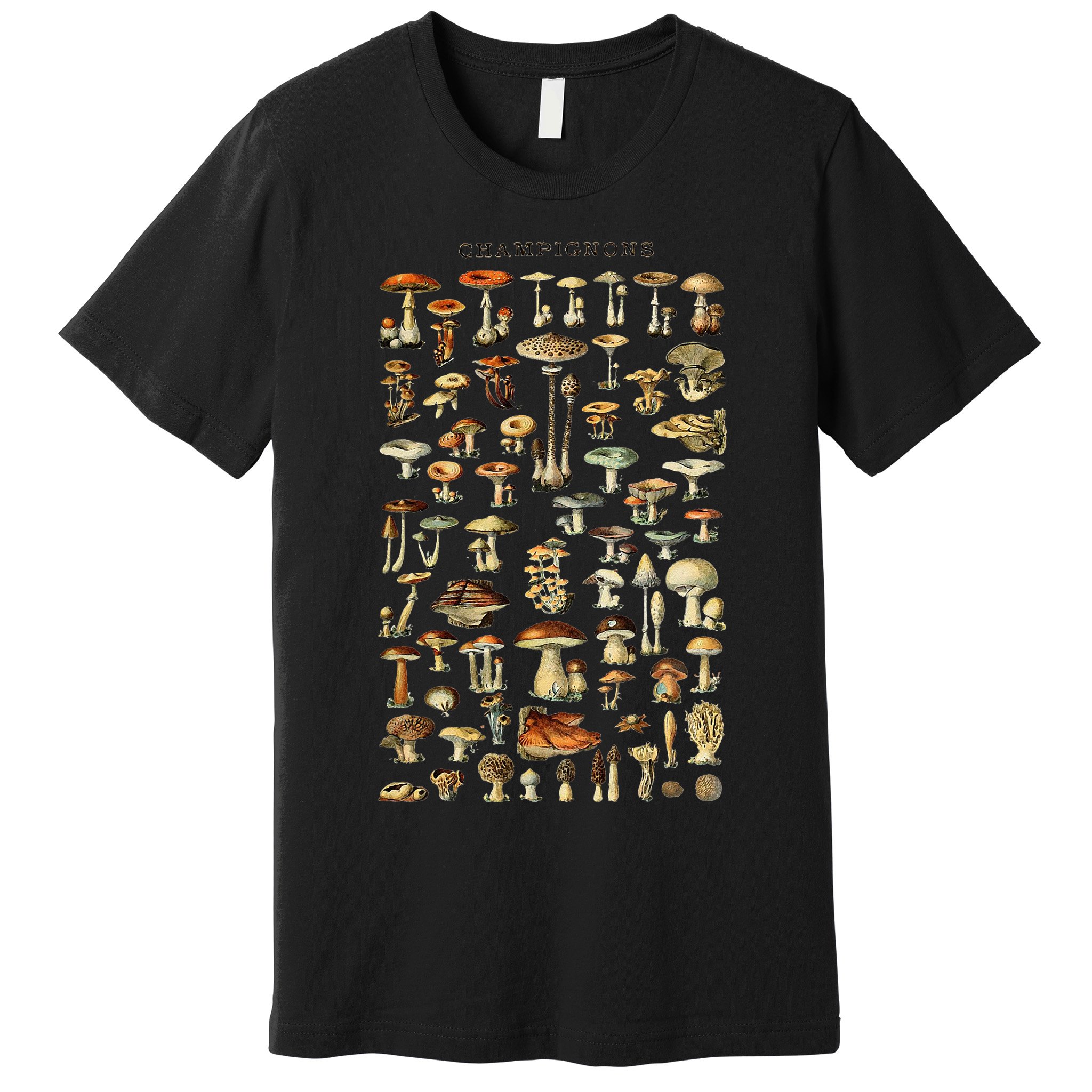 Mushroom  Vintage Mushroom Illustration Morel Hunter Premium T-Shirt