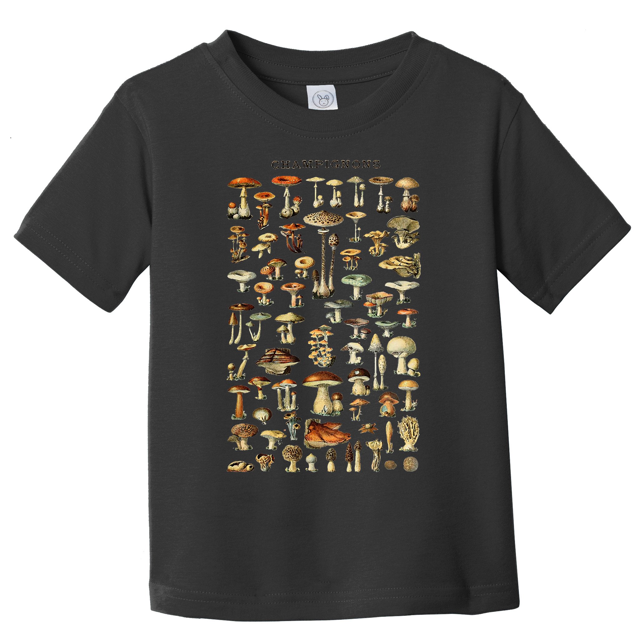 Mushroom  Vintage Mushroom Illustration Morel Hunter Toddler T-Shirt