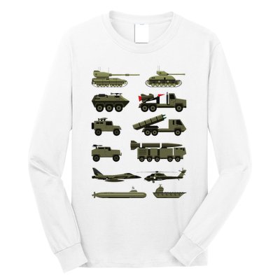 Military Vehicles Military Boy And Girl Tank Lover Long Sleeve Shirt