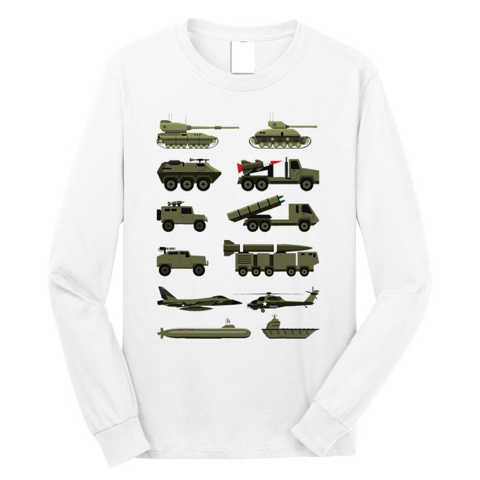 Military Vehicles Military Boy And Girl Tank Lover Long Sleeve Shirt