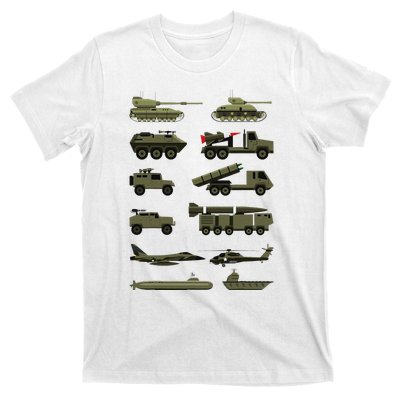 Military Vehicles Military Boy And Girl Tank Lover T-Shirt