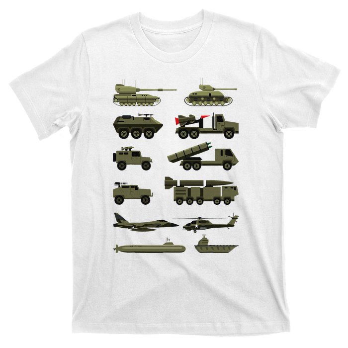 Military Vehicles Military Boy And Girl Tank Lover T-Shirt