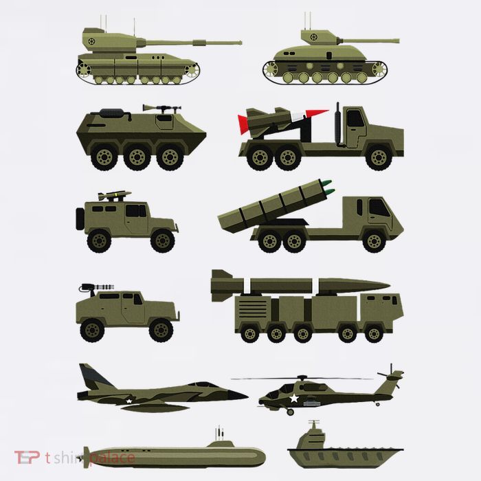 Military Vehicles Military Boy And Girl Tank Lover T-Shirt