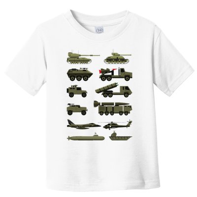 Military Vehicles Military Boy And Girl Tank Lover Toddler T-Shirt