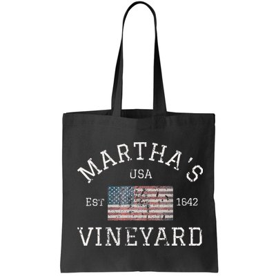 Martha's Vineyard Massachusetts American Flag USA Vintage Bag