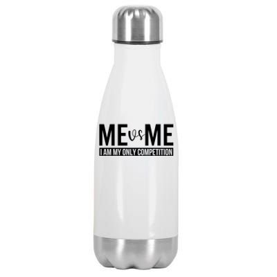 Me Vs Me I Am My Only Competition Gift Stainless Steel Insulated Water Bottle