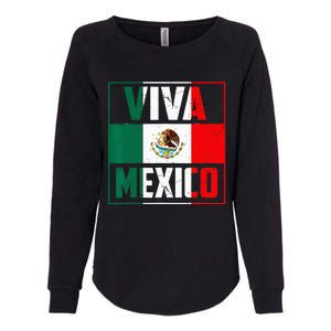 Mexican Viva Mexico Independence Day Flag Womens California Wash Sweatshirt