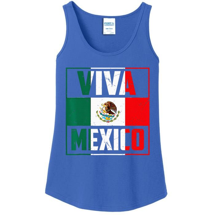 Mexican Viva Mexico Independence Day Flag Ladies Essential Tank