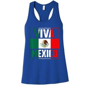 Mexican Viva Mexico Independence Day Flag Women's Racerback Tank