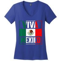 Mexican Viva Mexico Independence Day Flag Women's V-Neck T-Shirt