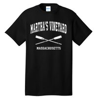 Marthas Vineyard Massachusetts Vintage Crossed Oar Tall T-Shirt