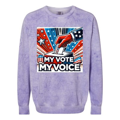 My Vote My Choice Us Elections American Flag Colorblast Crewneck Sweatshirt