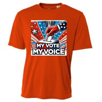 My Vote My Choice Us Elections American Flag Cooling Performance Crew T-Shirt