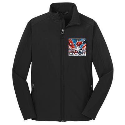 My Vote My Choice Us Elections American Flag Core Soft Shell Jacket